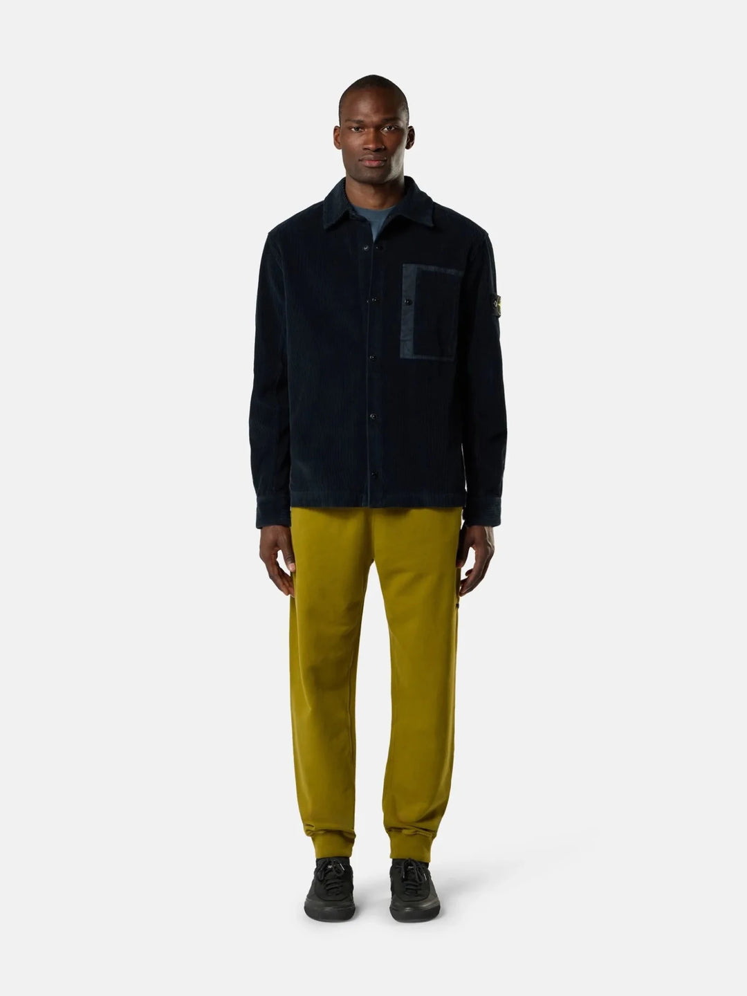 STONE ISLAND - Surchemise ORGANIC COTTON CORDUROY 800 Bleu Marine - Lothaire