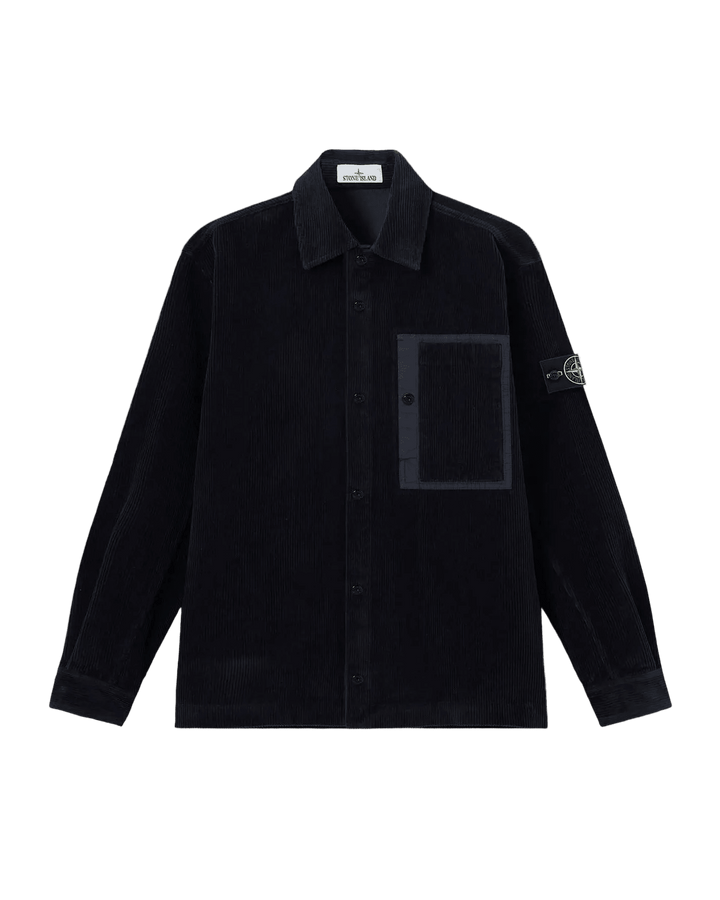 STONE ISLAND - Surchemise ORGANIC COTTON CORDUROY 800 Bleu Marine - Lothaire