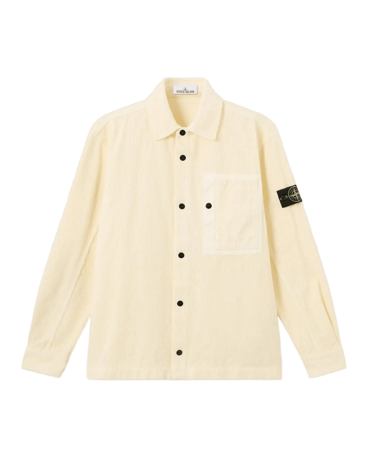 STONE ISLAND - Surchemise ORGANIC COTTON CORDUROY 800 Ivoire - Lothaire