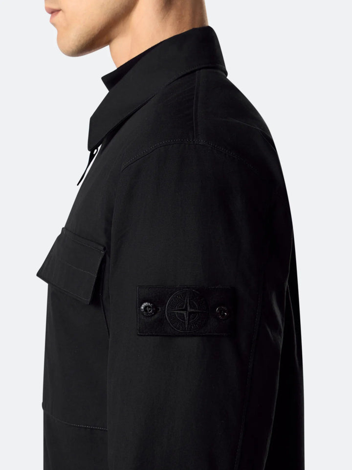 STONE ISLAND - Surchemise Weatherproof Cotton Canvas Ghost Bleu Marine - Lothaire