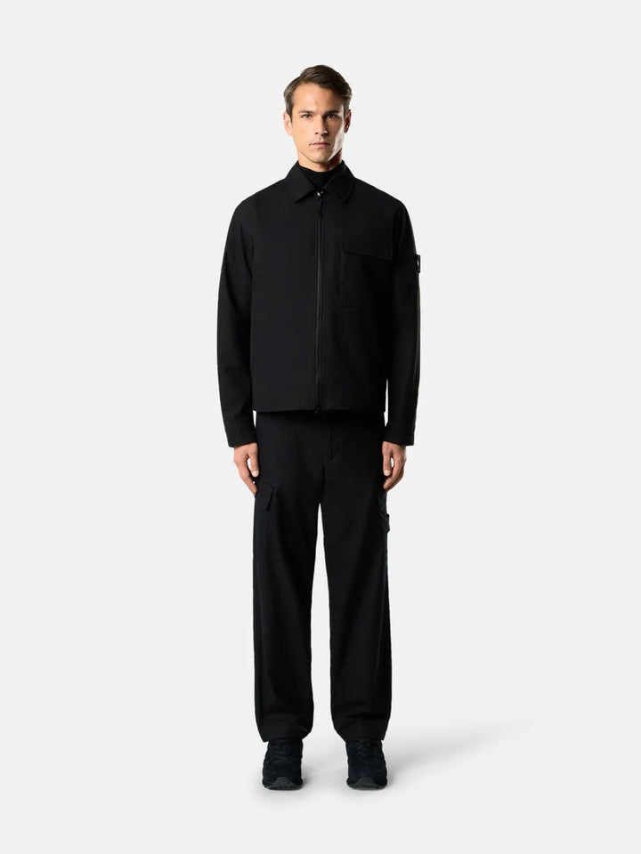 STONE ISLAND - Surchemise Weatherproof Cotton Canvas Ghost Bleu Marine - Lothaire