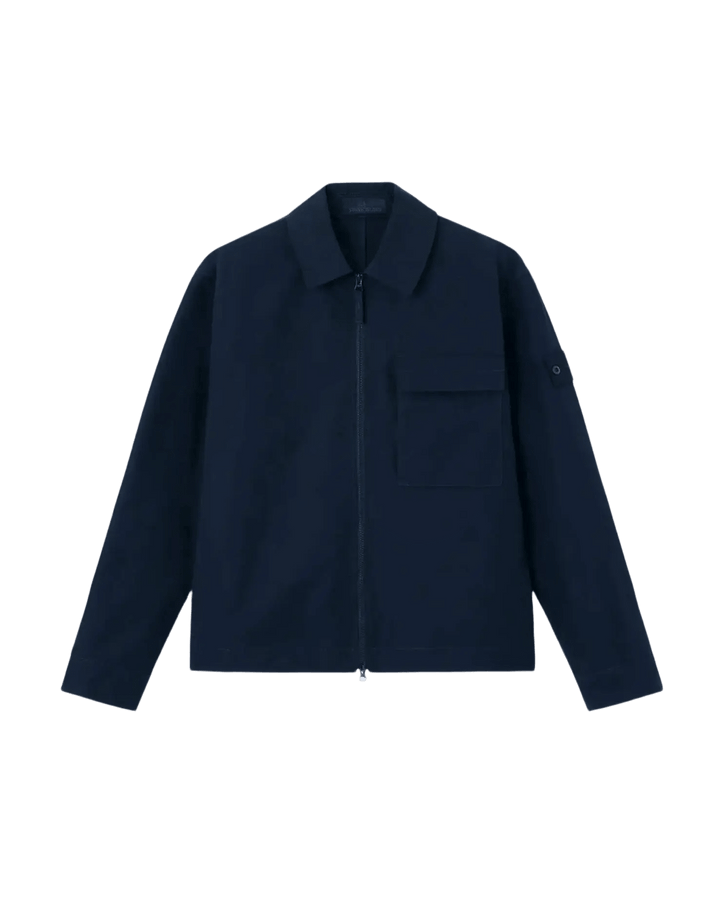 STONE ISLAND - Surchemise Weatherproof Cotton Canvas Ghost Bleu Marine - Lothaire