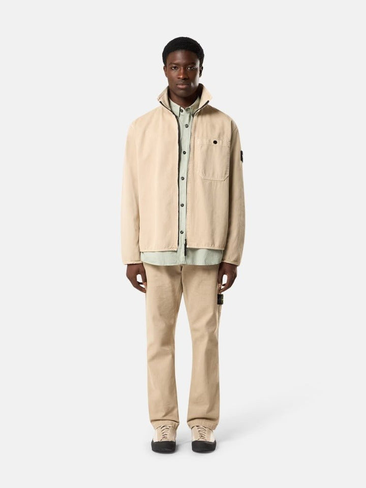 STONE ISLAND - Surchemise zippée coupe confort à poche - Lothaire