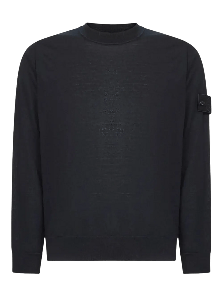 STONE ISLAND - Sweat à Col Rond Bleu Foncé - Lothaire