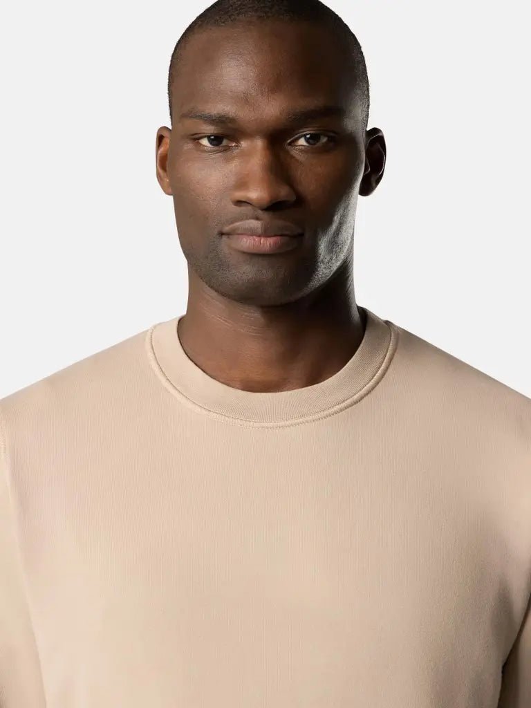 STONE ISLAND - Sweat Col Rond en Coton Bio Sable - Lothaire