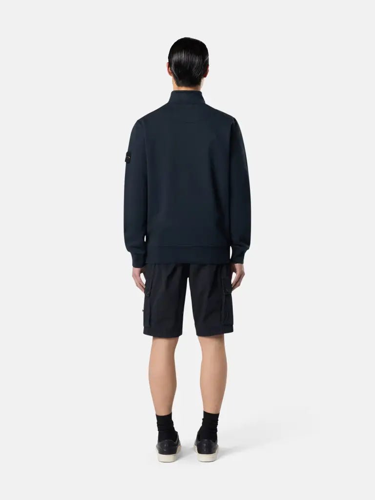 STONE ISLAND – Sweat demi-zip en coton biologique Bleu marine - Lothaire