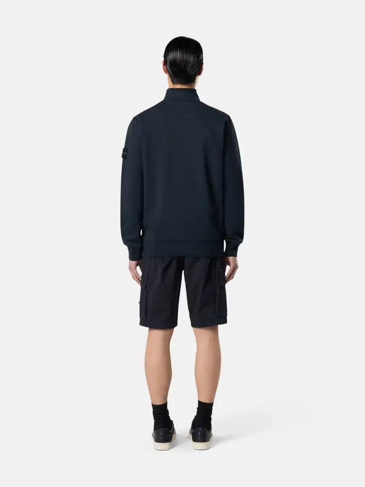 STONE ISLAND – Sweat demi-zip en coton biologique Bleu marine - Lothaire