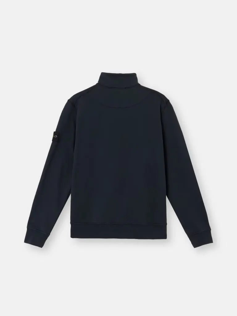 STONE ISLAND – Sweat demi-zip en coton biologique Bleu marine - Lothaire