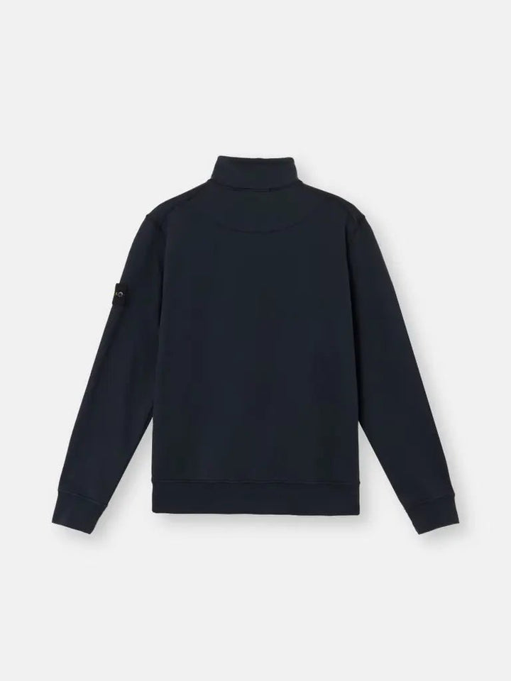 STONE ISLAND – Sweat demi-zip en coton biologique Bleu marine - Lothaire
