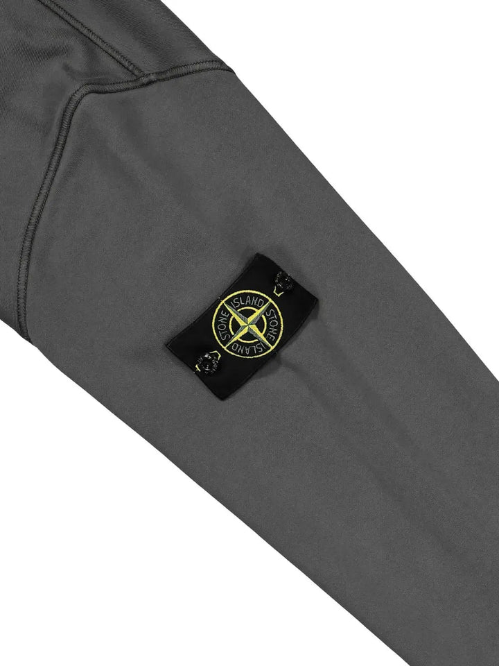 STONE ISLAND - sweat en coton à patch Compass gris charcoal - Lothaire