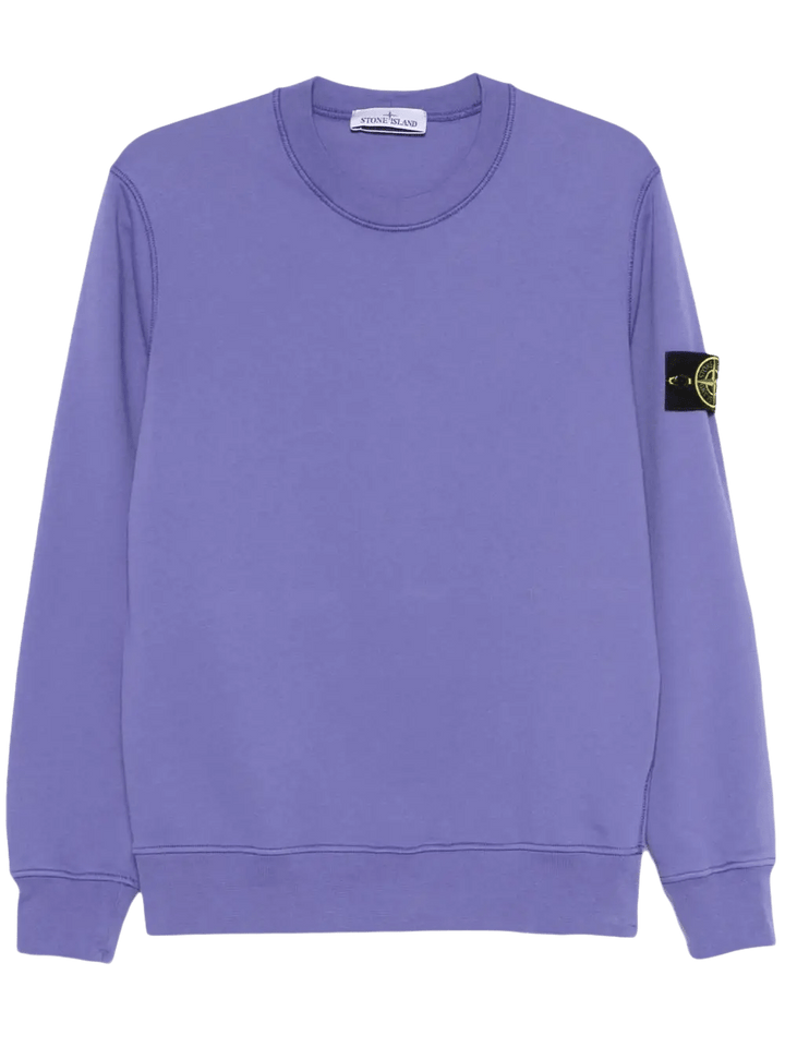 STONE ISLAND - sweat en coton à patch Compass lavender - Lothaire