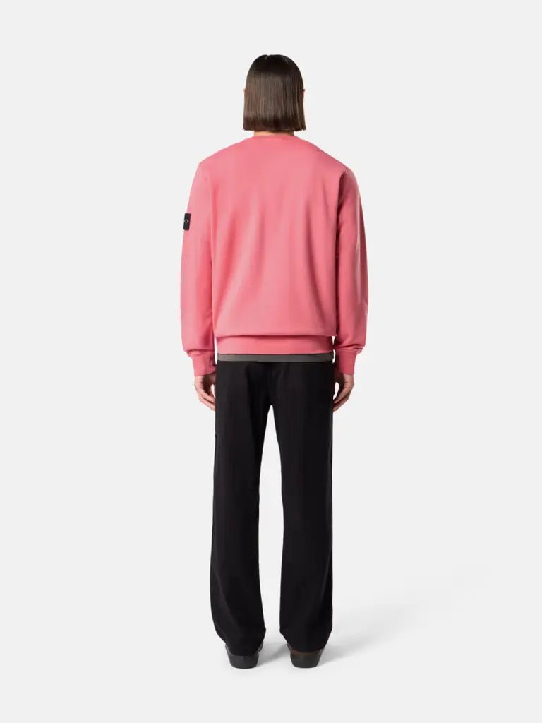 STONE ISLAND – Sweat ras-du-cou en coton biologique Rouge géranium - Lothaire