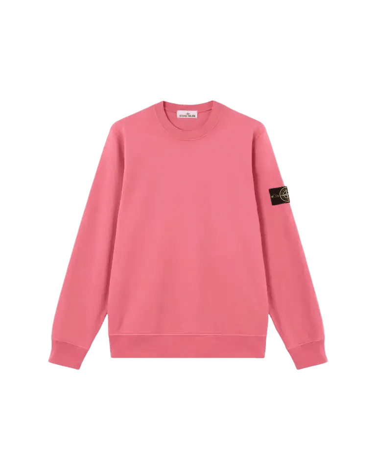 STONE ISLAND – Sweat ras-du-cou en coton biologique Rouge géranium - Lothaire