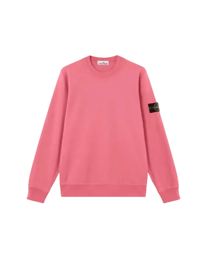 STONE ISLAND – Sweat ras-du-cou en coton biologique Rouge géranium - Lothaire