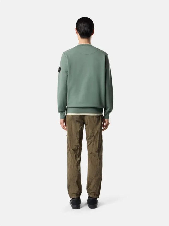 STONE ISLAND – Sweat ras-du-cou en coton biologique Vert océan - Lothaire