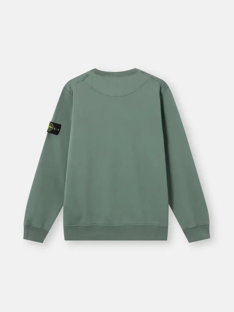 STONE ISLAND – Sweat ras-du-cou en coton biologique Vert océan - Lothaire