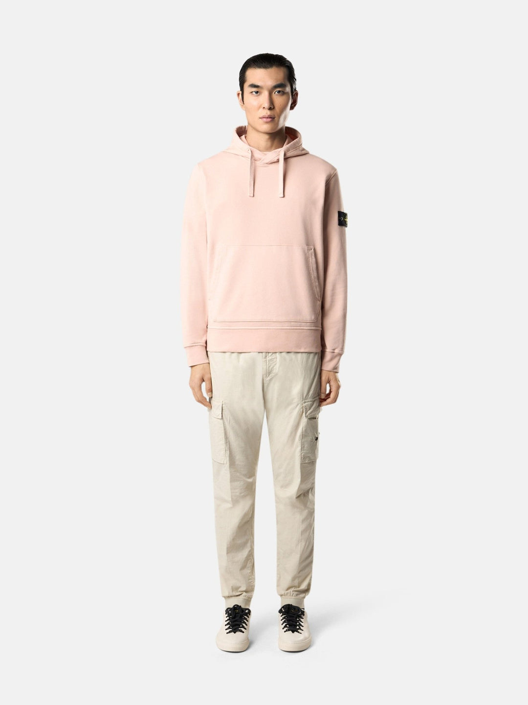 STONE ISLAND - Sweat-shirt à poches doté d’une capuche à cordon de serrage Rose - Lothaire