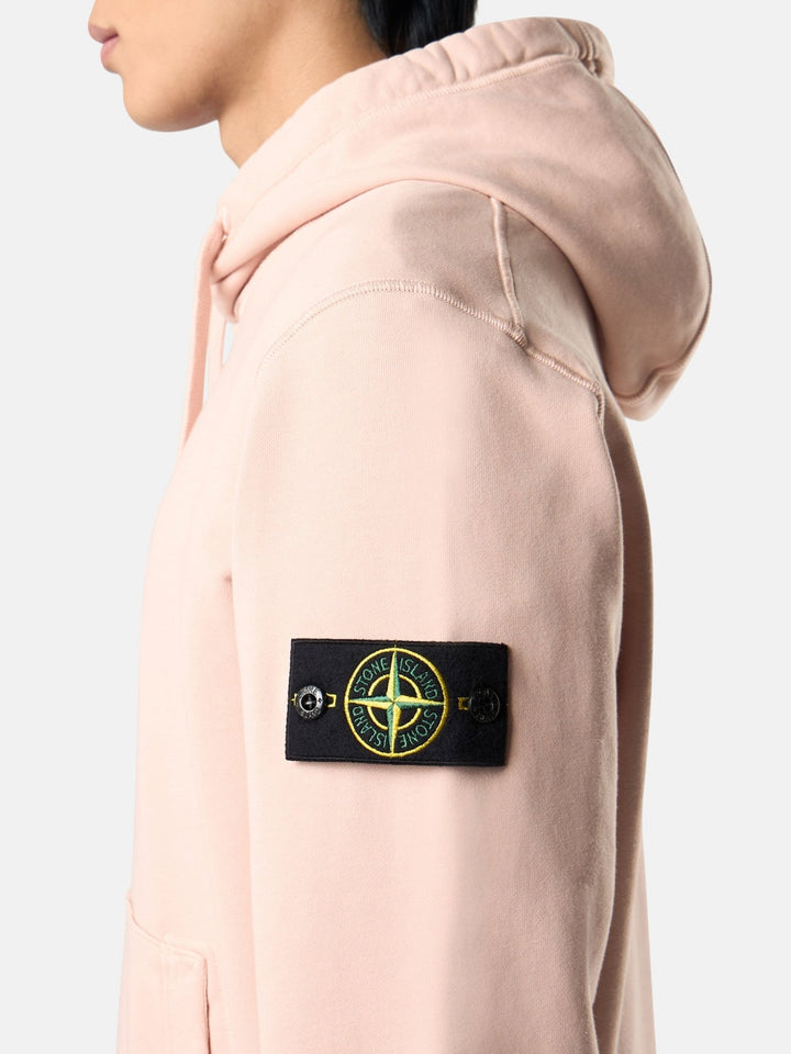 STONE ISLAND - Sweat-shirt à poches doté d’une capuche à cordon de serrage Rose - Lothaire