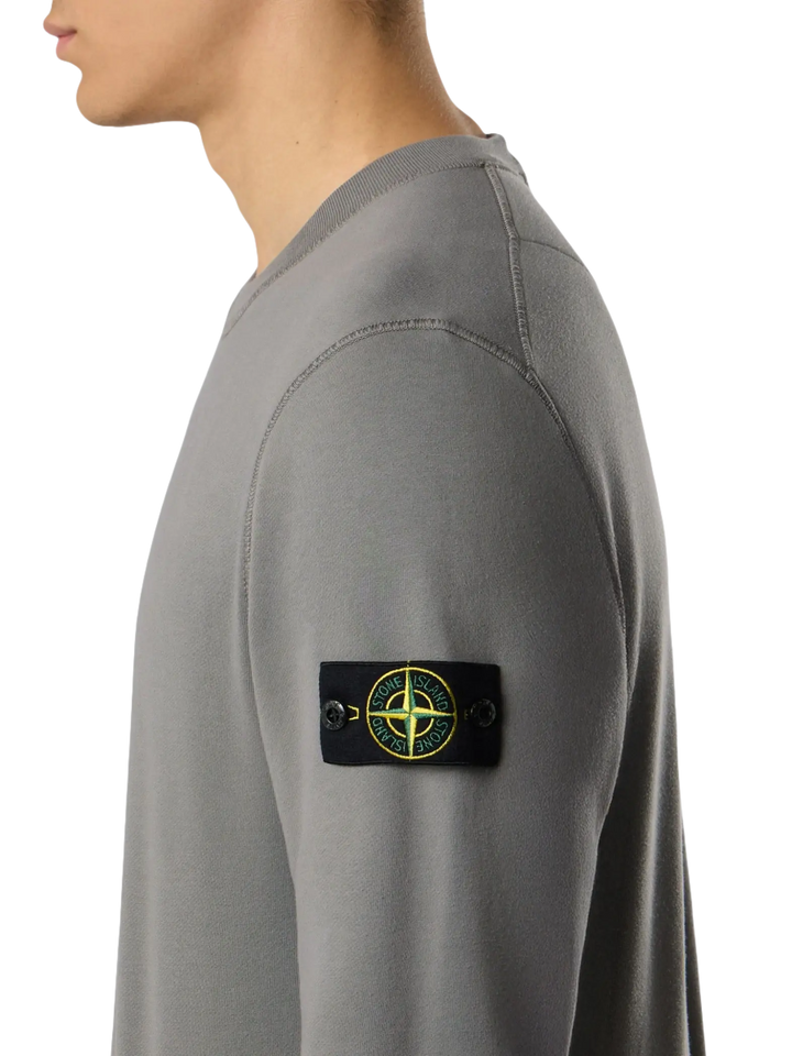 STONE ISLAND - Sweat-shirt en Coton Gris Ciment - Lothaire