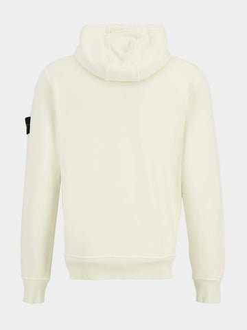 STONE ISLAND - Sweat-shirt en molleton de coton biologique Ivoire - Lothaire