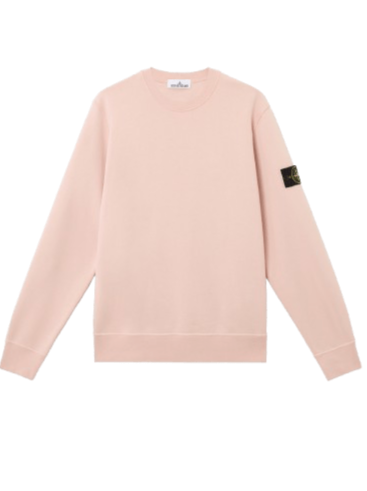 STONE ISLAND - Sweat-shirt ras - du - cou à détails côtelés Rose - Lothaire
