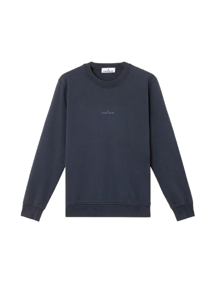 STONE ISLAND - Sweat-shirt ras - du - cou avec imprimé « Institutional Five » Bleu marine - Lothaire