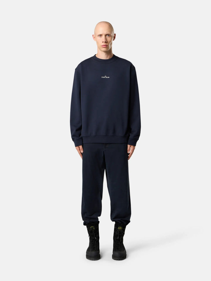 STONE ISLAND - Sweat-shirt ras - du - cou coupe oversize avec imprimé « Industrial Four » Marine - Lothaire