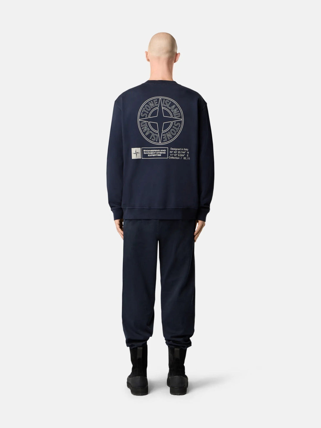 STONE ISLAND - Sweat-shirt ras - du - cou coupe oversize avec imprimé « Industrial Four » Marine - Lothaire
