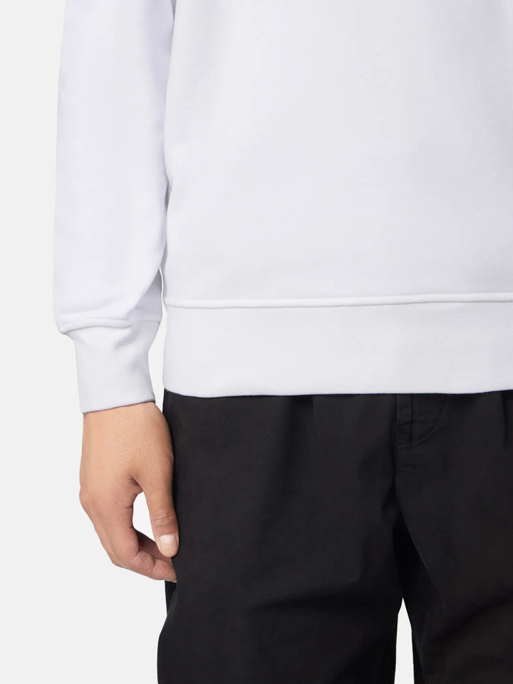 STONE ISLAND - Sweat-shirt ras - du - cou coupe regular à poignets élastiqués Blanc - Lothaire