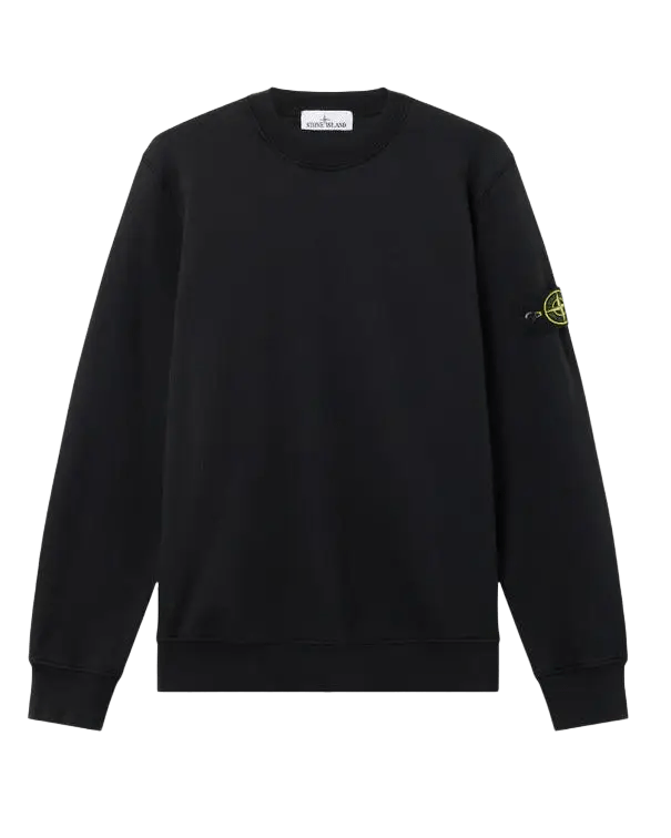 STONE ISLAND - Sweat-shirt ras - du - cou coupe regular Noir - Lothaire