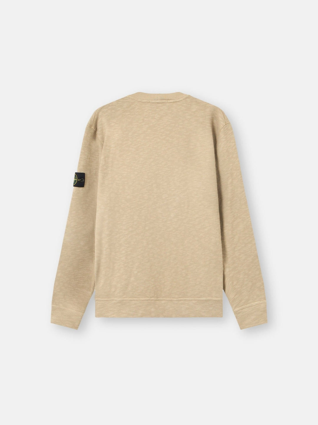 STONE ISLAND - Sweat-shirt ras - du - cou en jersey épais de coton gratté et vanisé Beige - Lothaire
