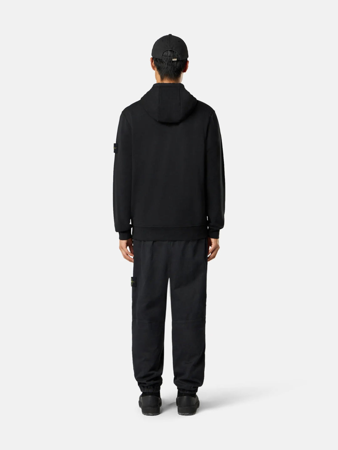 STONE ISLAND - Sweat zippé 6100061 ORGANIC COTTON FLEECE Noir - Lothaire