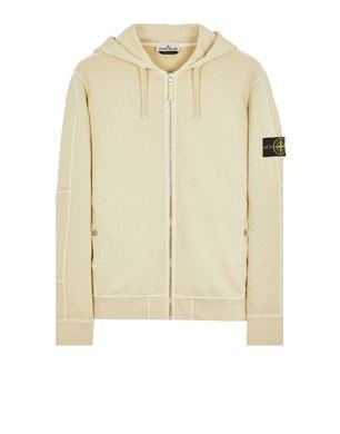 Stone Island - Sweat zippé 63160 ‘OLD’ TREATMENT ecru - Lothaire