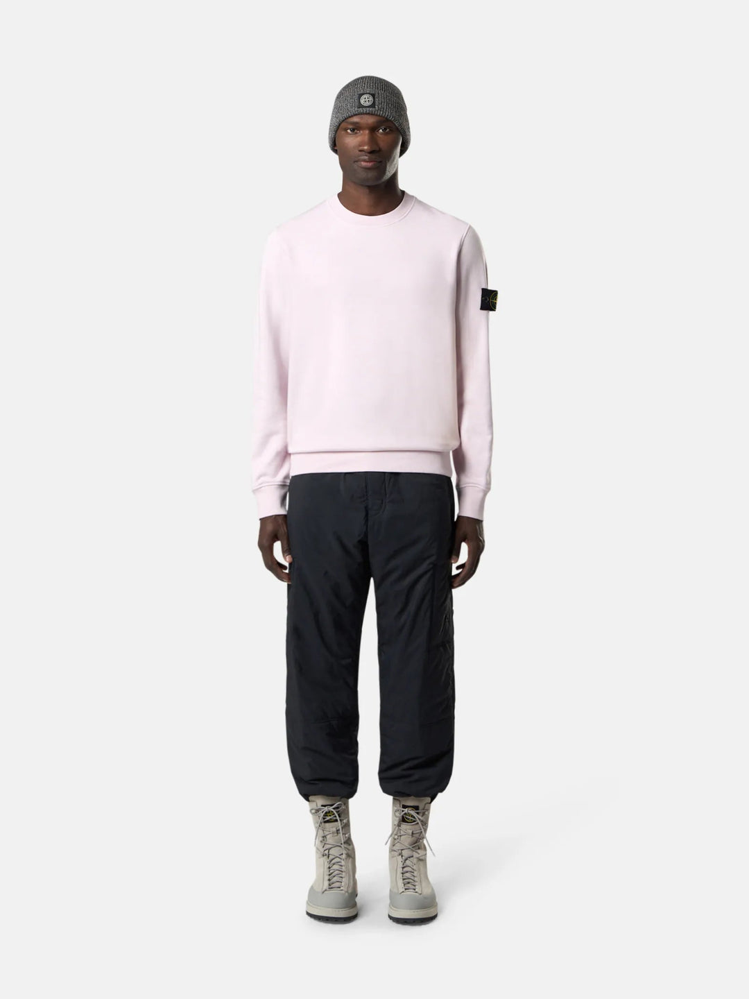STONE ISLAND - Sweatshirt 6100060 ORGANIC COTTON FLEECE Rose - Lothaire