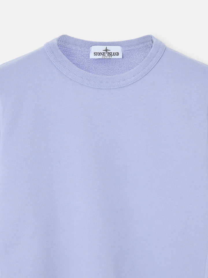 STONE ISLAND - Sweatshirt 6100060 ORGANIC COTTON FLEECE Violet - Lothaire