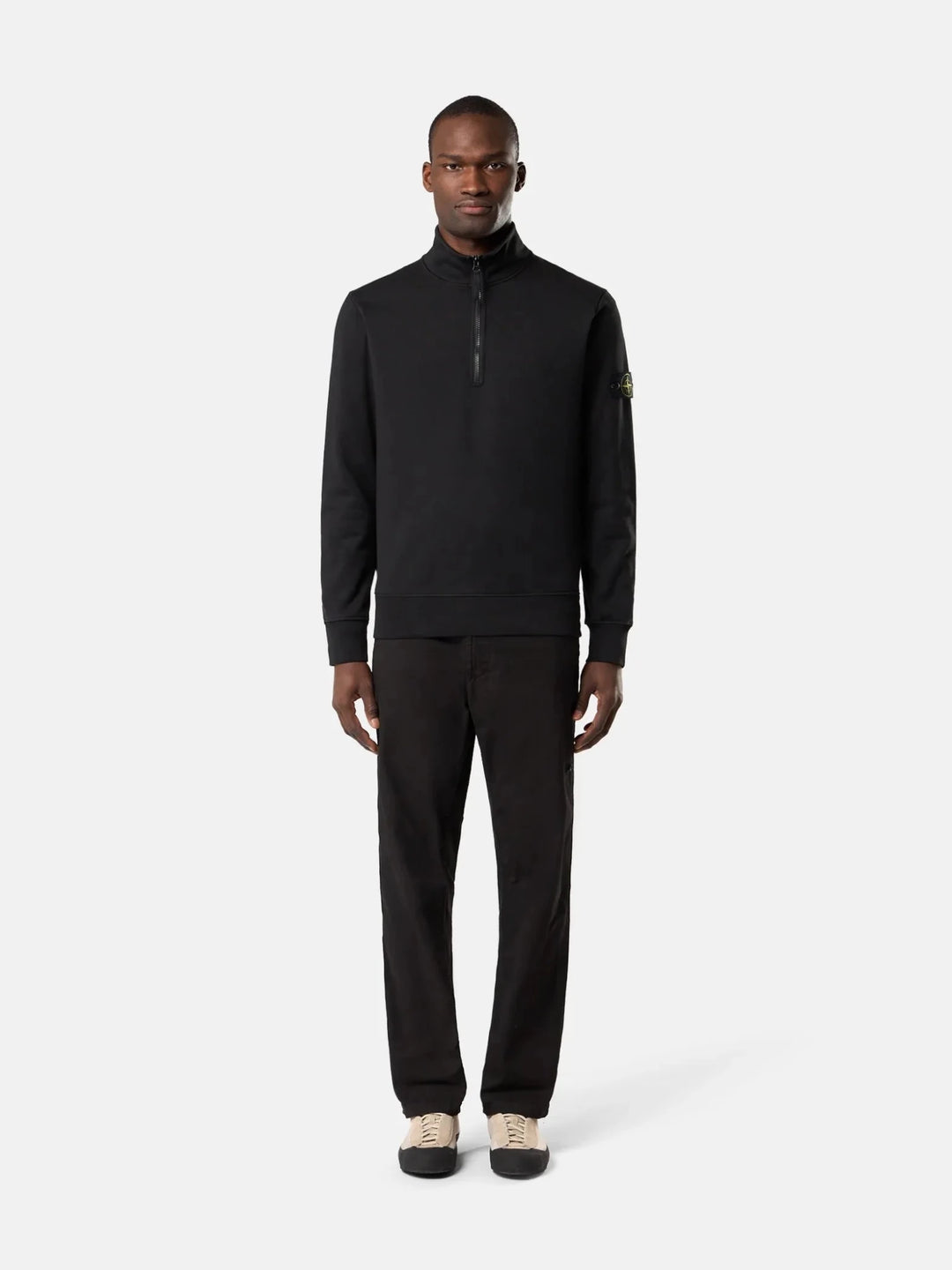 STONE ISLAND - Sweatshirt 6100070 ORGANIC COTTON FLEECE Noir - Lothaire