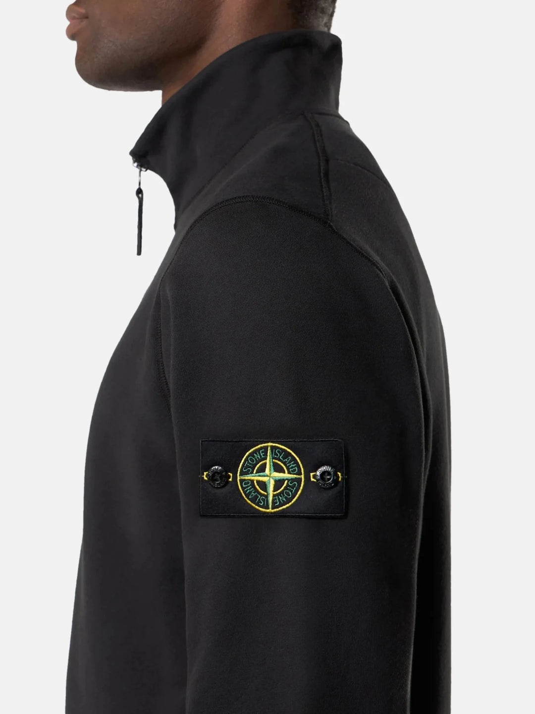 STONE ISLAND - Sweatshirt 6100070 ORGANIC COTTON FLEECE Noir - Lothaire