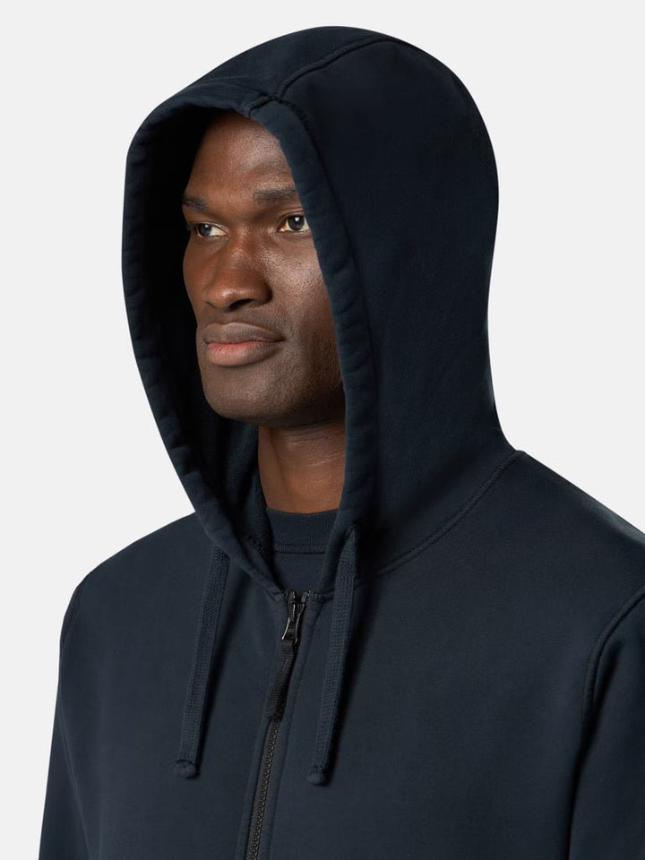 STONE ISLAND - Sweatshirts à capuche zippé coupe classique avec poches Bleu marine - Lothaire