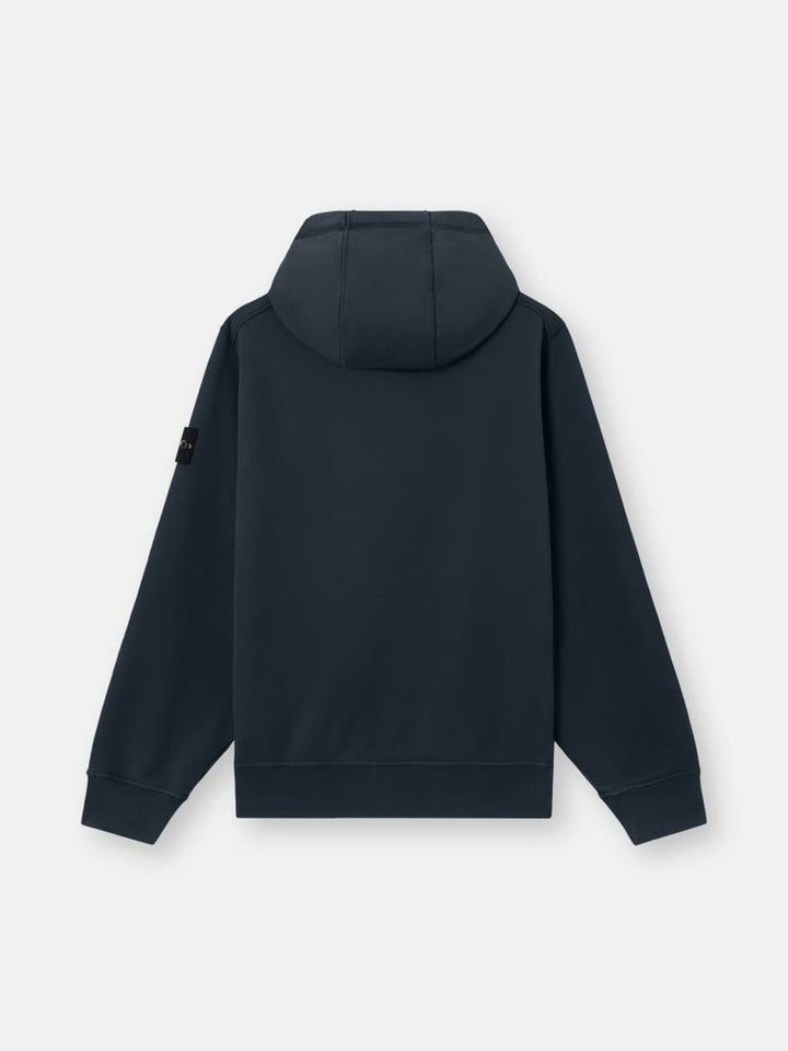 STONE ISLAND - Sweatshirts à capuche zippé coupe classique avec poches Bleu marine - Lothaire