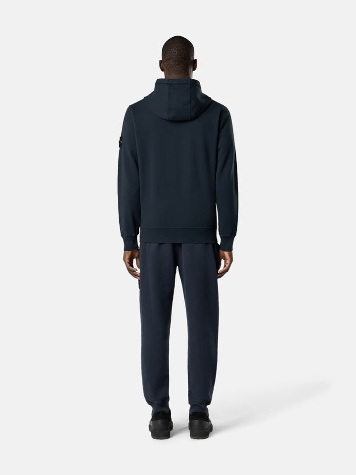 STONE ISLAND - Sweatshirts à capuche zippé coupe classique avec poches Bleu marine - Lothaire