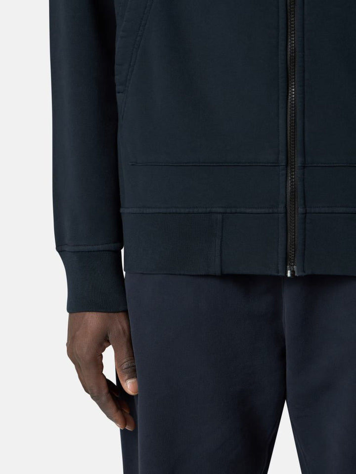 STONE ISLAND - Sweatshirts à capuche zippé coupe classique avec poches Bleu marine - Lothaire