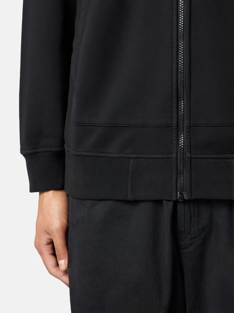 STONE ISLAND - Sweatshirts à capuche zippé coupe classique avec poches Noir - Lothaire
