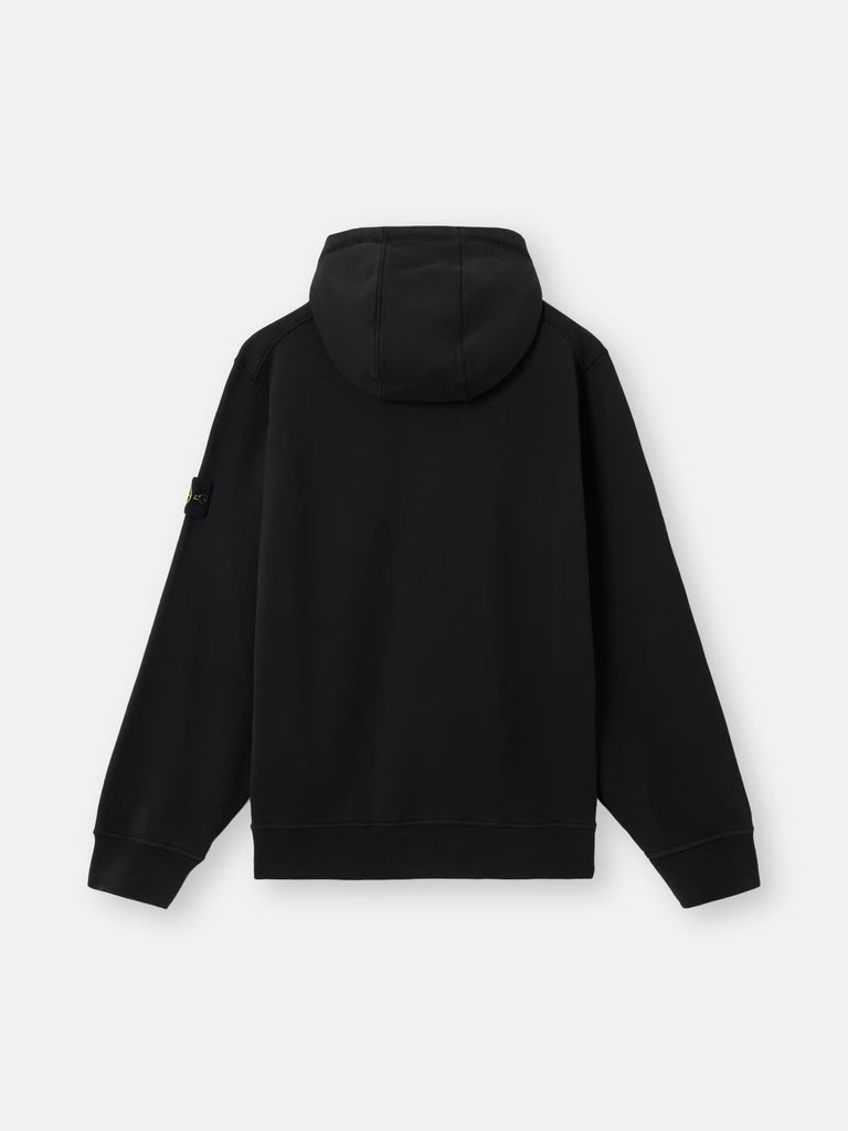 STONE ISLAND - Sweatshirts à capuche zippé coupe classique avec poches Noir - Lothaire