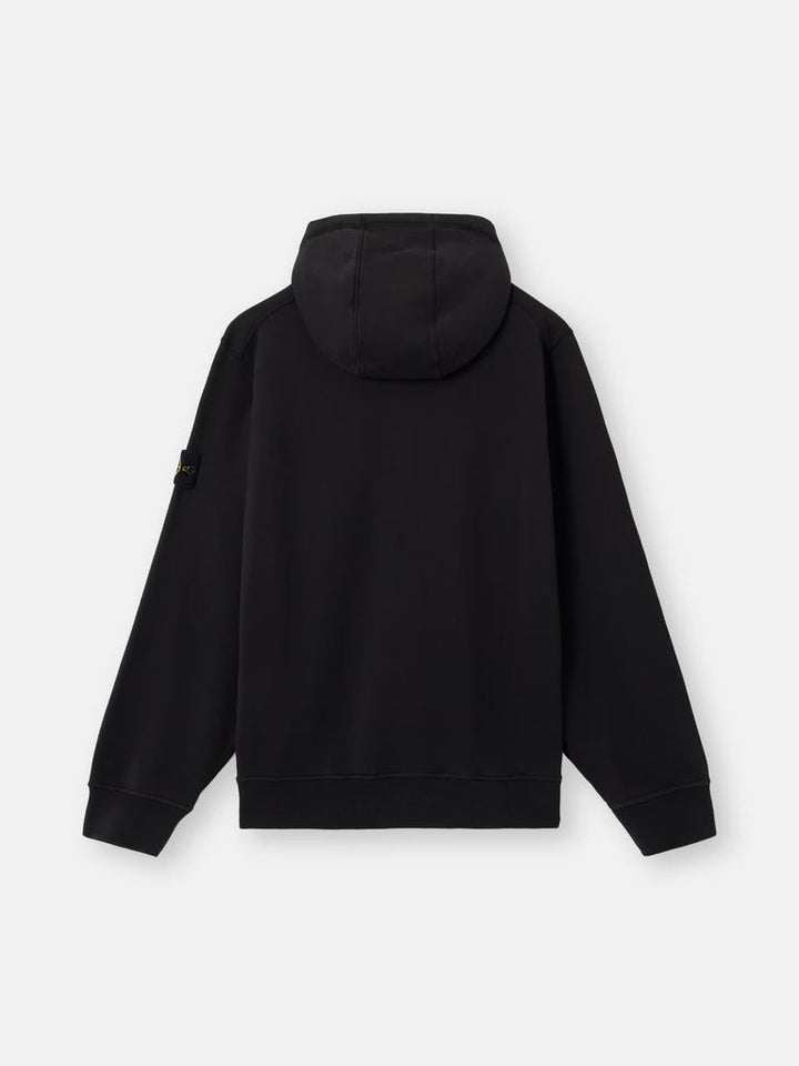 STONE ISLAND - Sweatshirts à capuche zippé coupe classique avec poches Noir - Lothaire