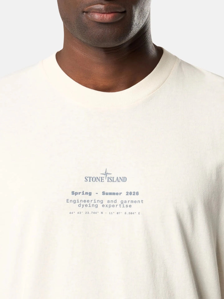STONE ISLAND - T-Shirt 2100001 ORGANIC COTTON JERSEY Ivoire - Lothaire