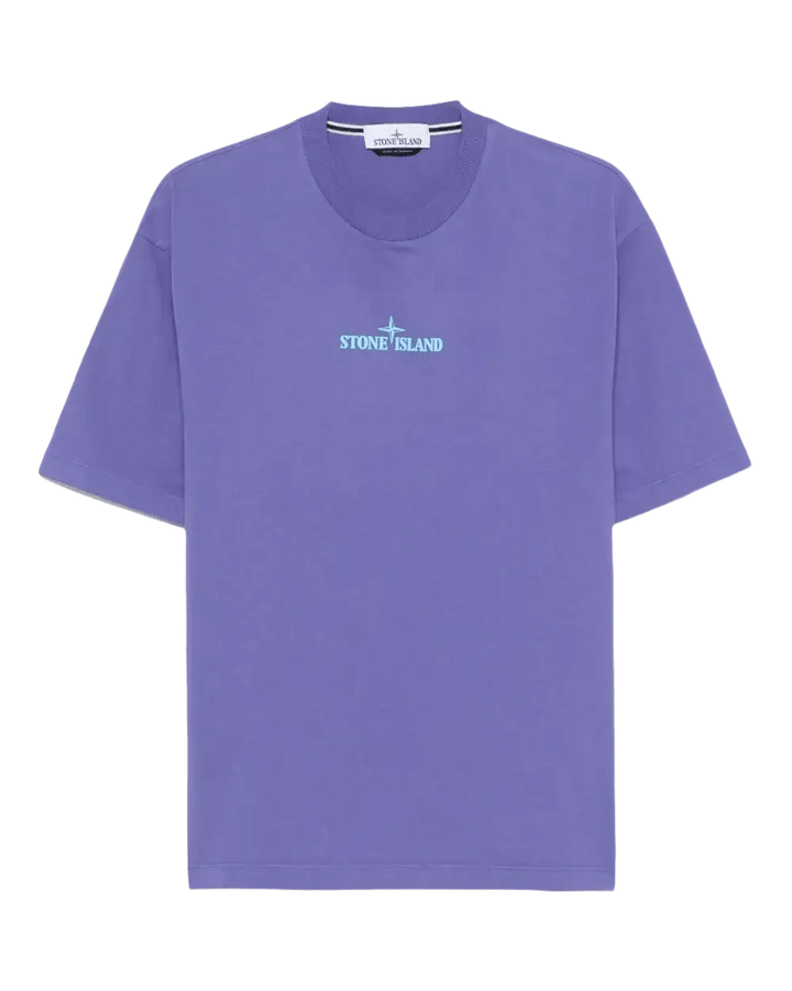 STONE ISLAND - T-shirt à logo embossé lavande - Lothaire