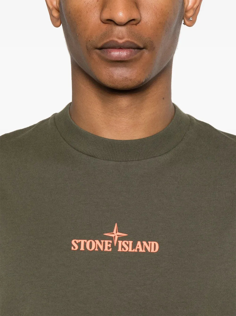 STONE ISLAND - T-shirt à logo embossé vert khaki - Lothaire