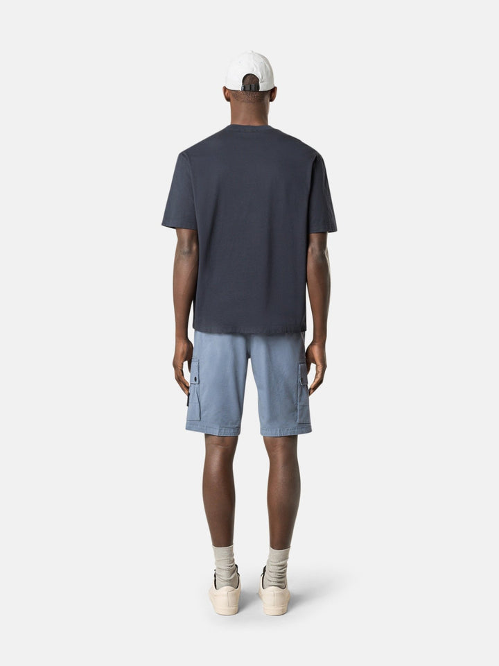 STONE ISLAND - T-shirt à manches courtes avec écusson Bleu marine - Lothaire