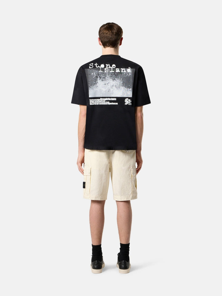STONE ISLAND - T-shirt à manches courtes avec imprimé Noir - Lothaire