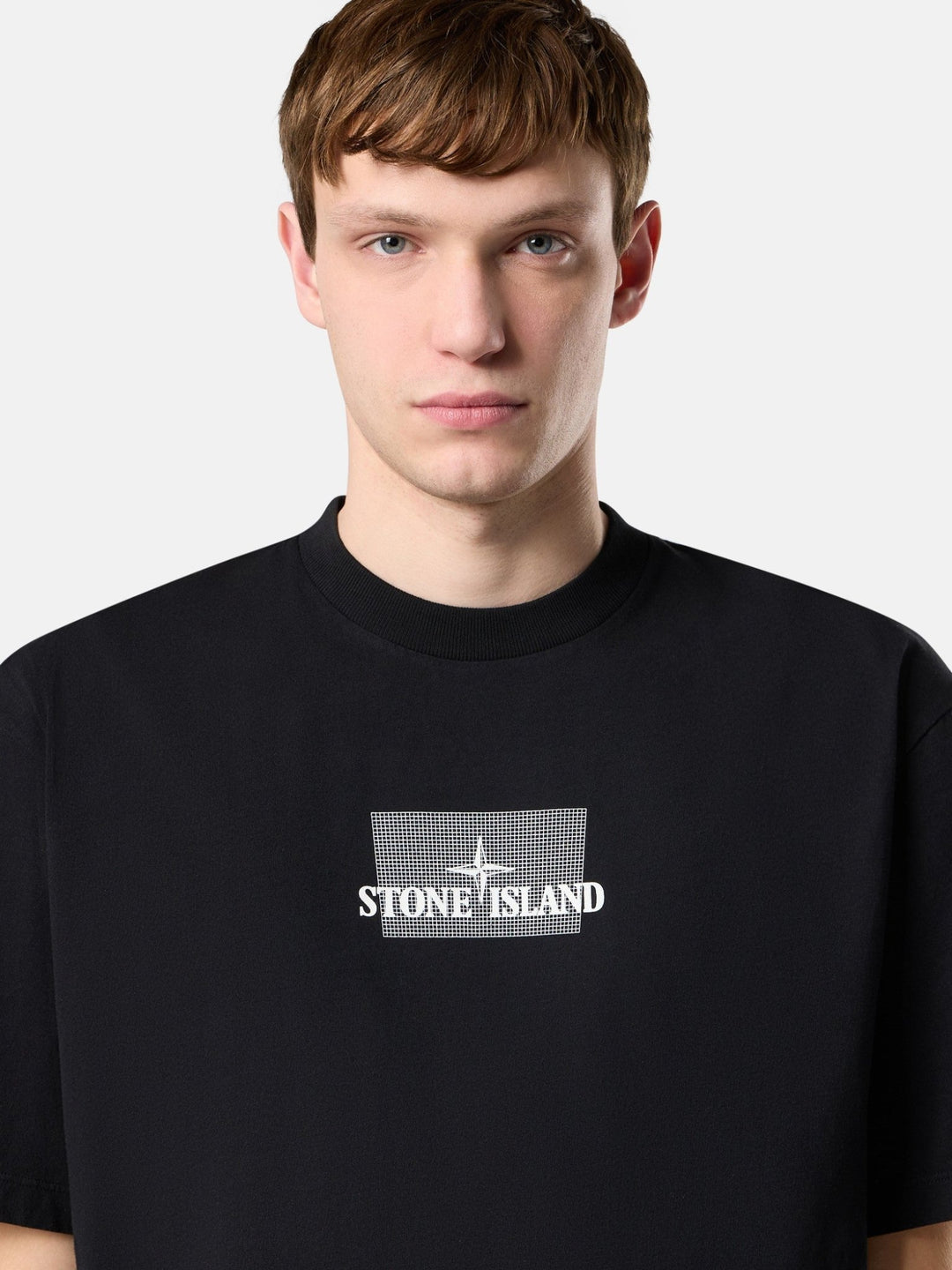STONE ISLAND - T-shirt à manches courtes avec imprimé Noir - Lothaire